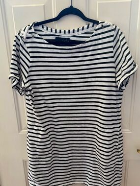 Black & White Striped Women's Dress